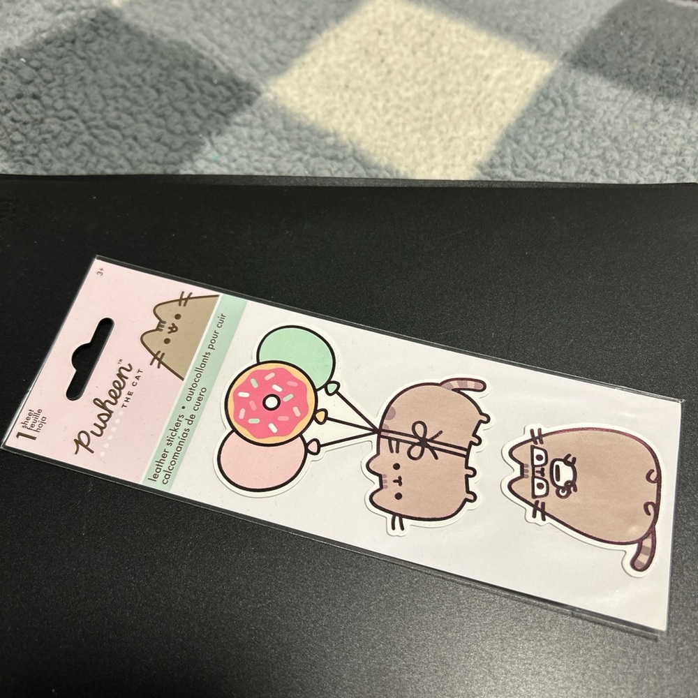 Pusheen stickers - set of 2 large leather stickers
